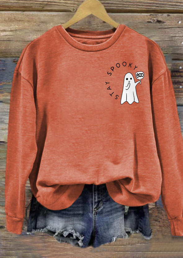 

Stay Spooky Boo Sweatshirt - Orange, SCM019227