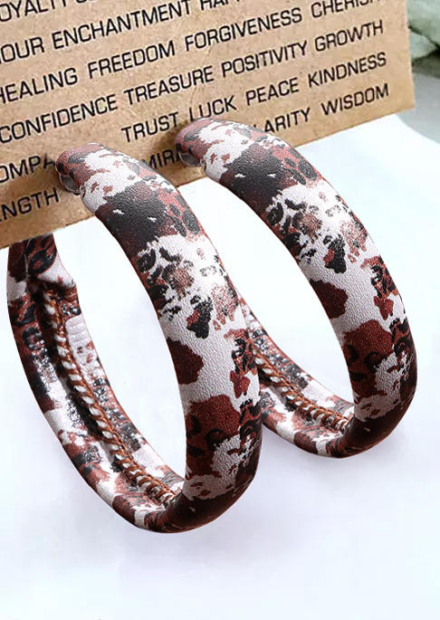 

Cow Leopard PU Leather Earrings, Multicolor, SCM019362
