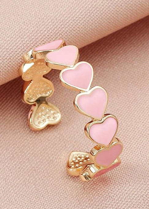 Heart Sweet Adjustable Open Alloy Ring