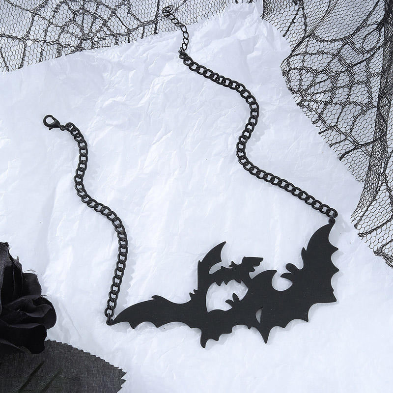 Halloween Bat Acryl Pendant Necklace