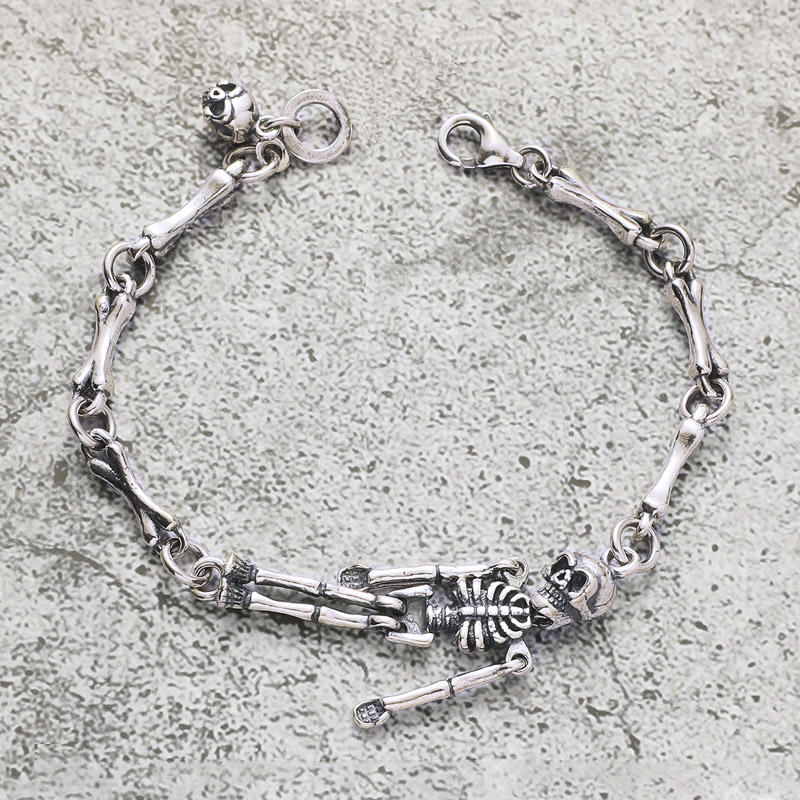 Halloween Skeleton Skull Alloy Gothic Bracelet