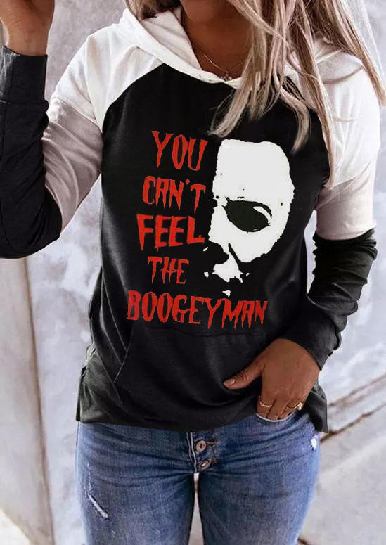 

You Can't Feel The Boogeyman Kangaroo Pocket Hoodie - Black, SCM019800