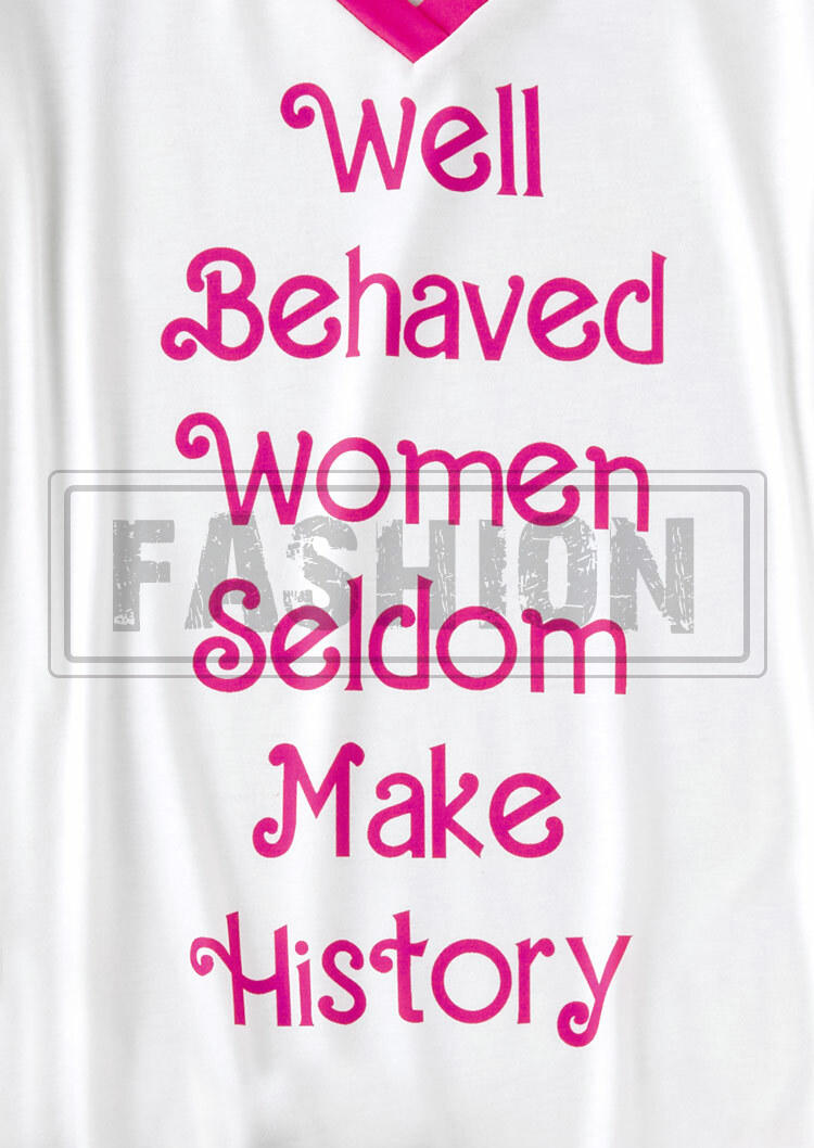 Well Behaved Women Seldom Make History Plaid T-Shirt Tee