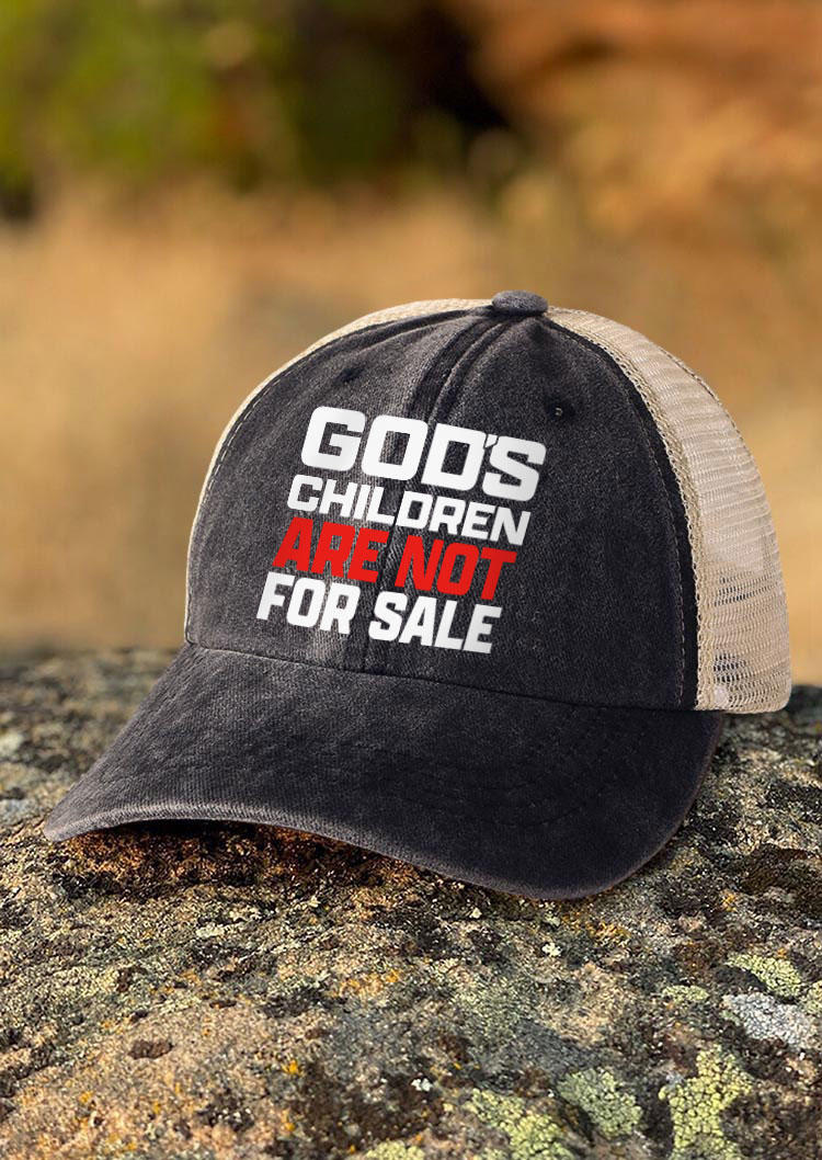 

God's Children Are Not For Sale Baseball Cap, Black, SCM019817