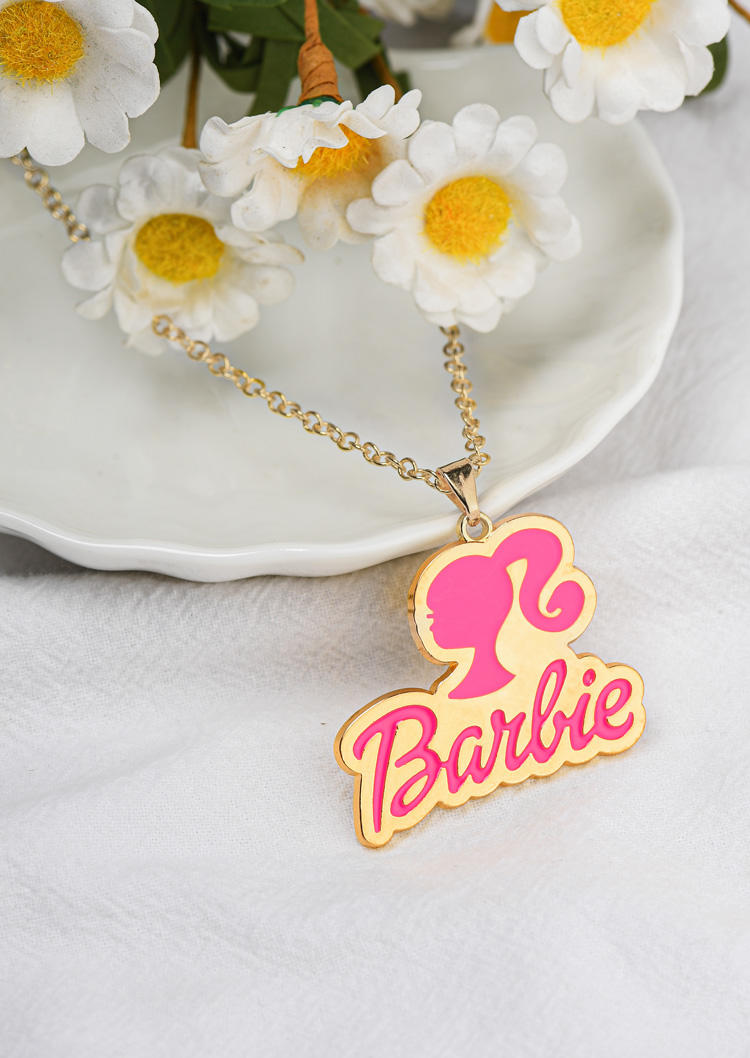 

I'm A Girl Pendant Necklace, Multicolor;pink, SCM019644