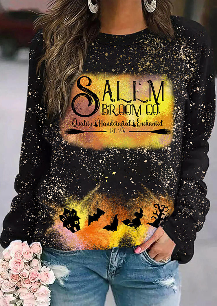 

Salem Bat Witch Glitter Sweatshirt, Multicolor, SCM019838