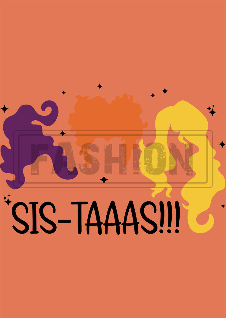 Sis-Taaas Witch Sweatshirt - Orange