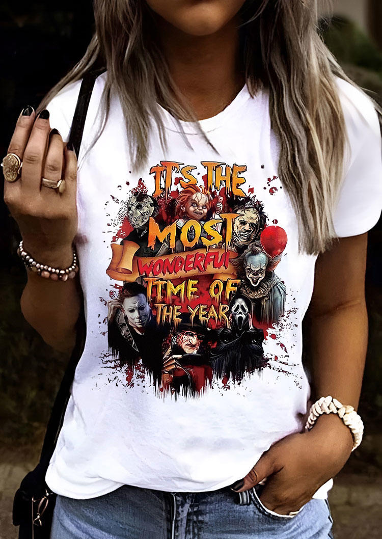 

It's The Most Wonderful Time Of The Year T-Shirt Tee - White, SCM019947