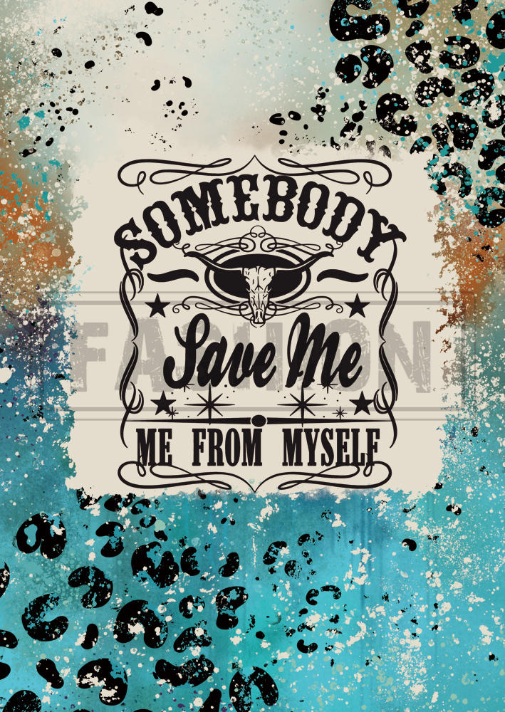 Somebody Save Me Steer Skull Bleached T-Shirt Tee