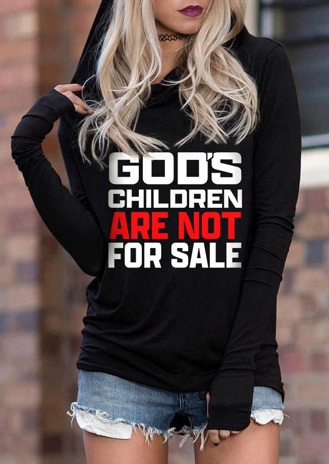 

God' Children Are Not For Sale Hoodie - Black, SCM020136