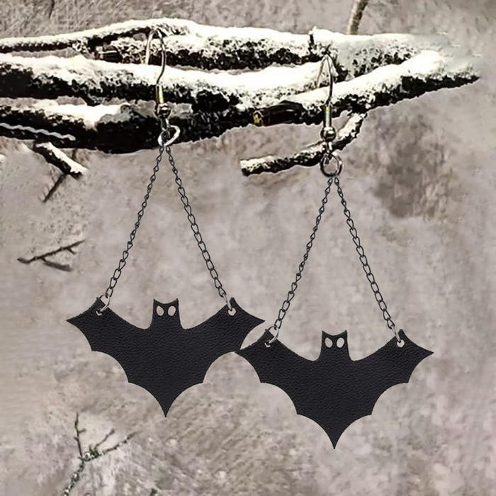 Halloween Bat Hook Alloy Gothic Earrings