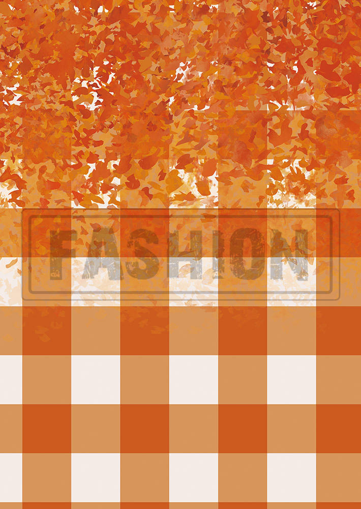 Plaid Gradient Glitter Drawstring Sweatshirt Dress - Orange