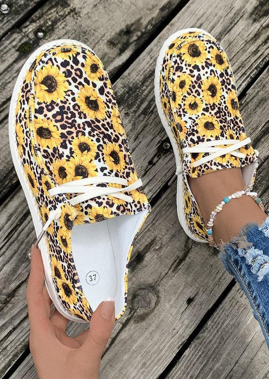 

Sunflower Leopard Slip On Flat Sneakers, Multicolor, SCM020386