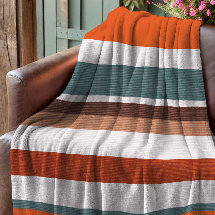 Striped Color Block Blanket