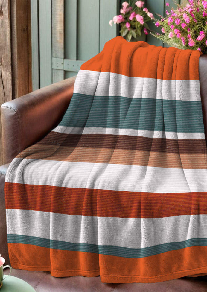 

Striped Color Block Blanket, Multicolor, SCM020547