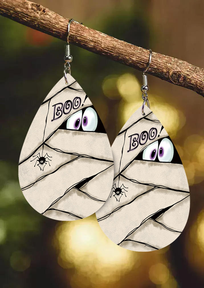 

Peeping Eyes Spider Water Drop Earrings, Multicolor, SCM020584