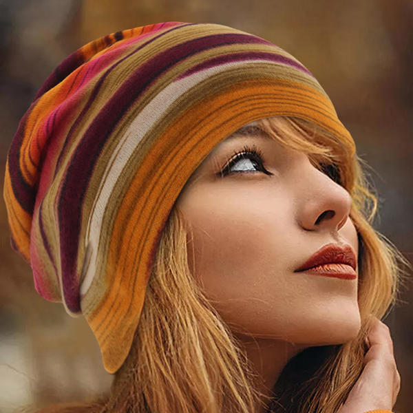 Colorful Striped Multifunctional Beanie Hat