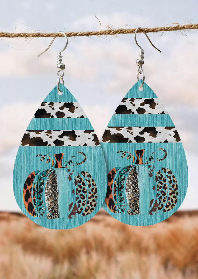 

Leopard Pumpkin Cow Water Drop Earrings, Multicolor, SCM020722