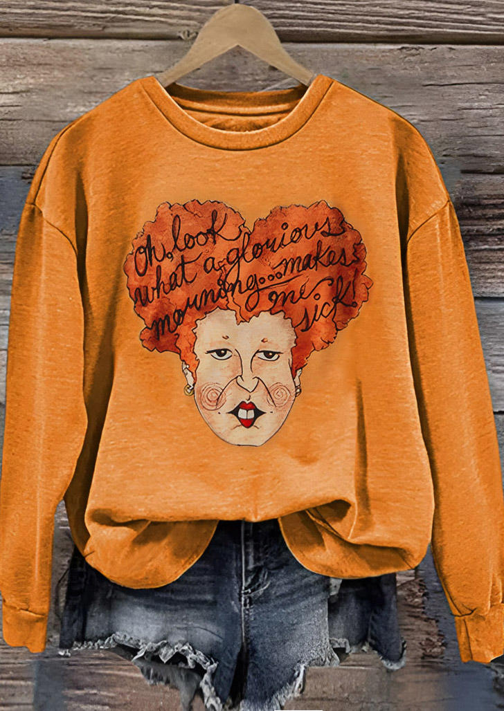 

Witch O-Neck Sweatshirt - Orange, SCM020439