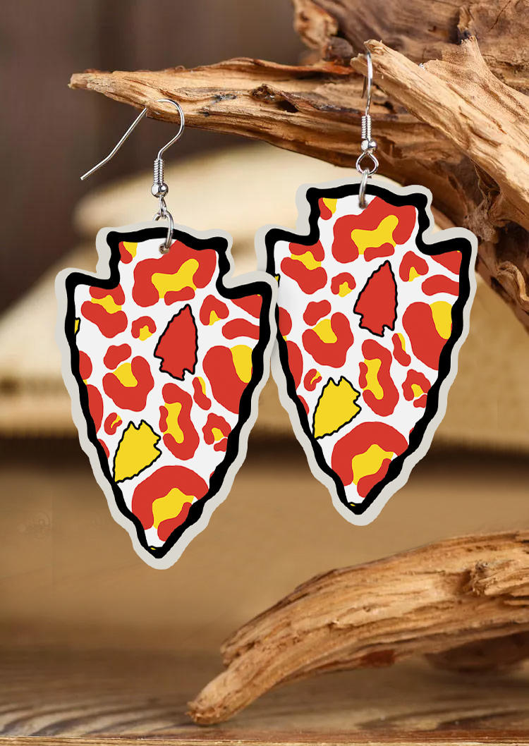

Leopard Irregular Hook Earrings, Multicolor, SCM020523