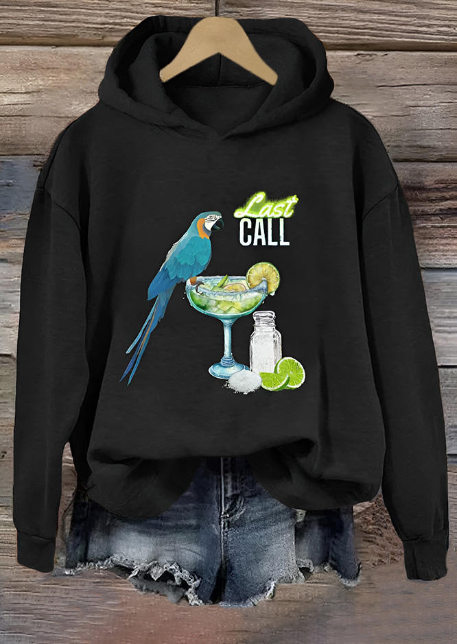 

Bird Lemon Drink Hoodie - Black, SCM020706