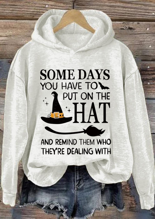 

Some Days You Have To Put On The Hat Hoodie - White, SCM020894