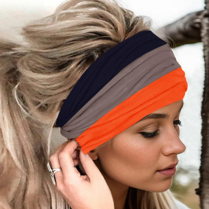 Color-Blocked Yoga Wide Headband