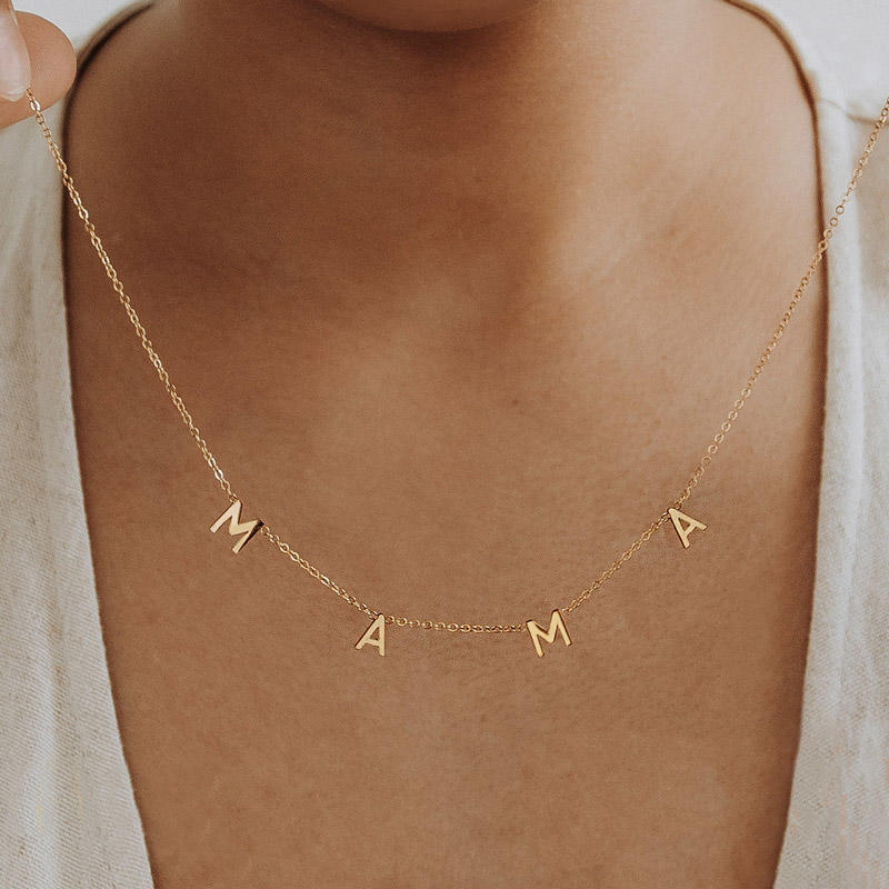Mama Simple Alloy Necklace