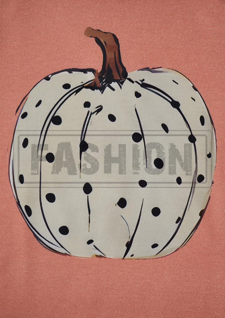 Autumn Essentials Pumpkin Leopard Sweatshirt - Orange