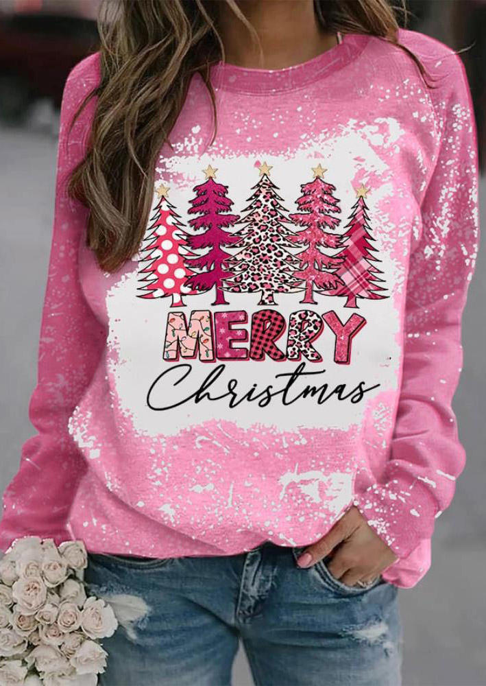 

Christmas Tree Leopard Plaid Sweatshirt, Multicolor, SCM021423