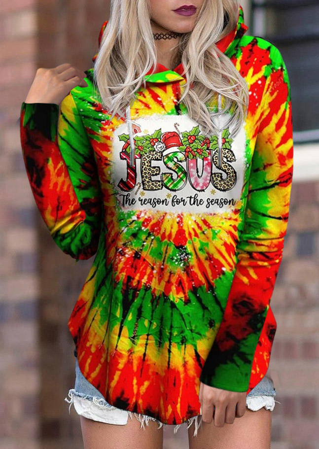 

Christmas Jesus The Reason For The Season Tie Dye Hoodie, Multicolor, SCM021590