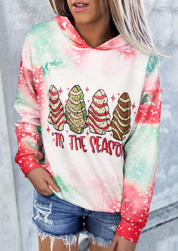 

Tis The Season Christmas Tree Cakes Hoodie, Multicolor, SCM021481