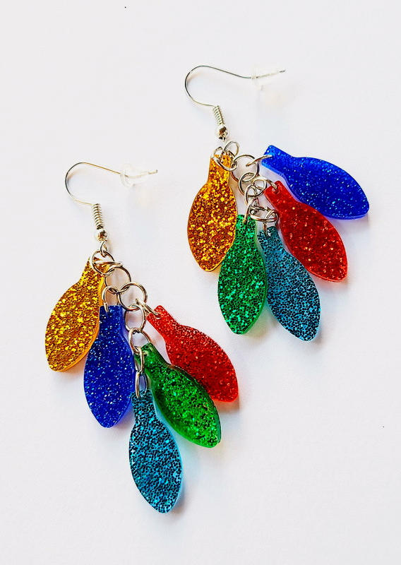 

Glitter Lantern Hook Acryl Earrings, Multicolor, SCM021505