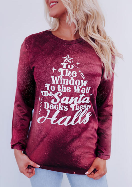 

To The Window Christmas Tree Graphic T-Shirt Tee - Red, SCM021989