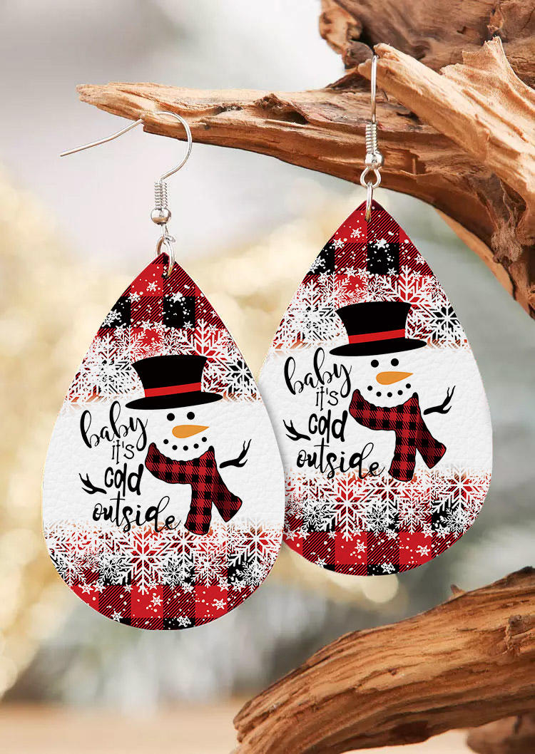 

Christmas Baby It's Cold Outside Snowman Earrings, Multicolor, SCM022061