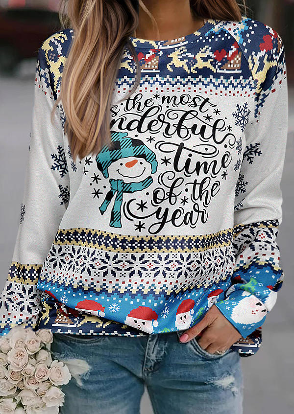 

Christmas It' The Most Wonderful Time Of The Year Sweatshirt, Multicolor, SCM021734