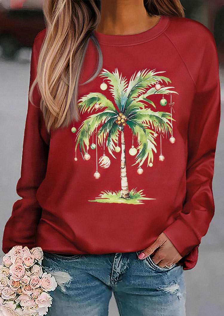 

Christmas Mistletoe Tree Pullover Sweatshirt - Red, SCM021844