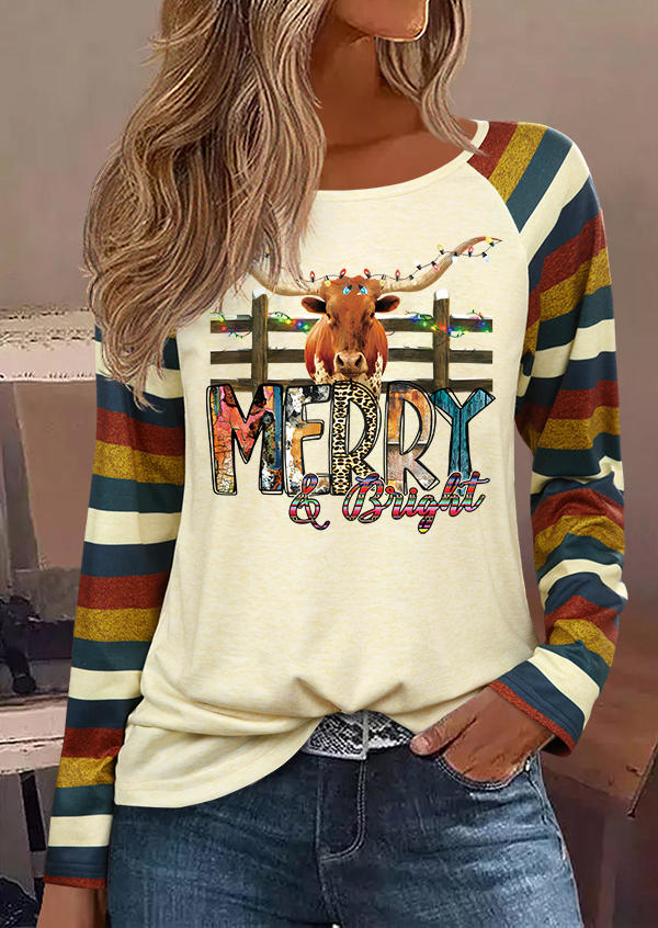 

Merry & Bught Serape Striped Blouse, Multicolor, SCM022008