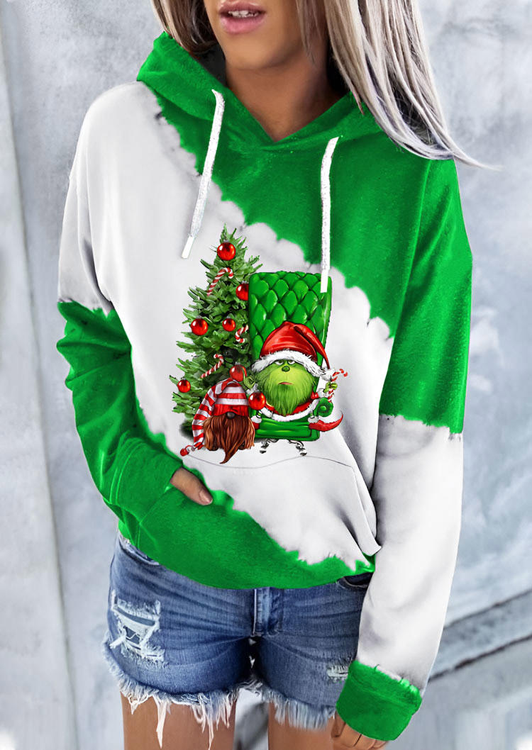 

Christmas Tree Gnomes Kangaroo Pocket Hoodie, Multicolor, SCM021626